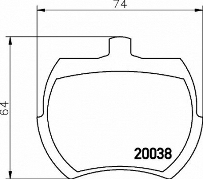 HELLA PAGID 8db355007081 -  Комплект тормозных колодок, дисковый тормоз